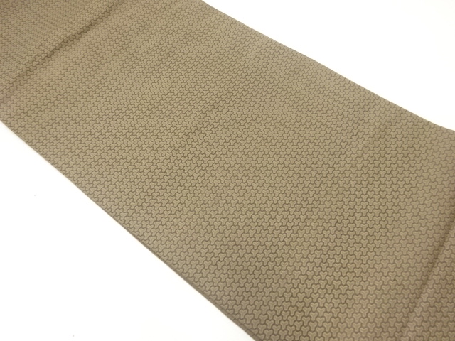 アンティーク　毘沙門亀甲模様織出し丸帯（材料）